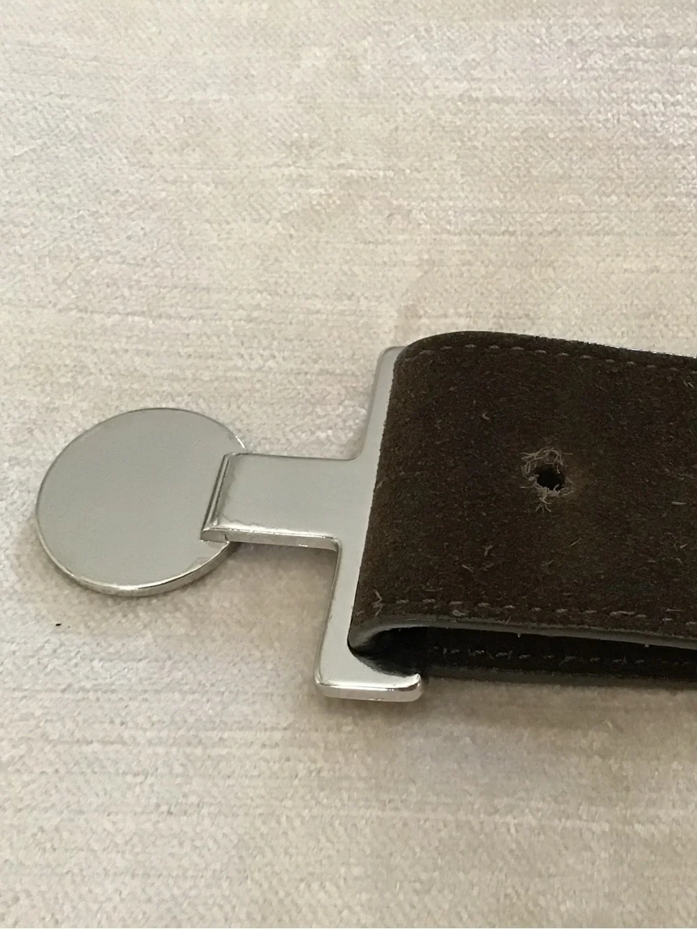 Lacoste Brown Leather Belt with Silver Logo Buckle